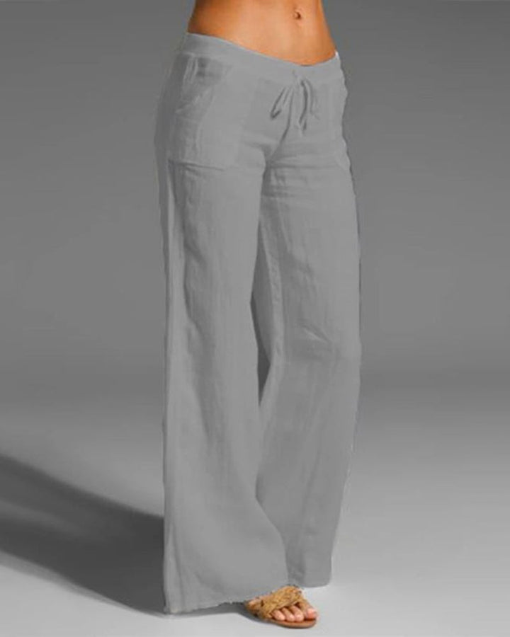 Annemarie | Effen Broek met Wijde Pijpen