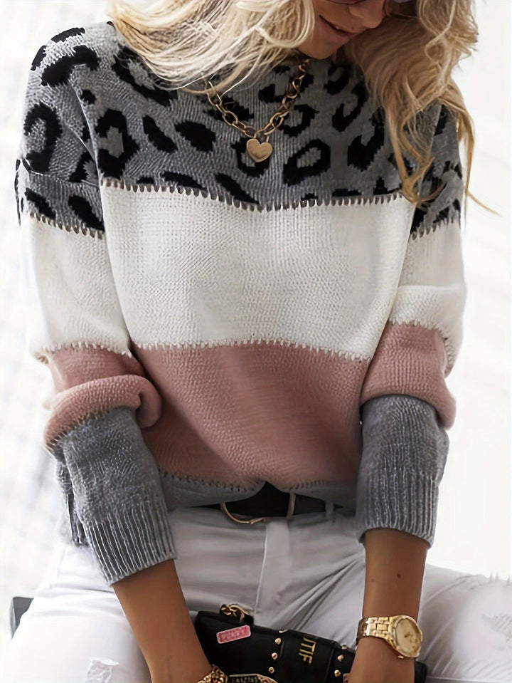 Caroline | Trui met Luipaardprint