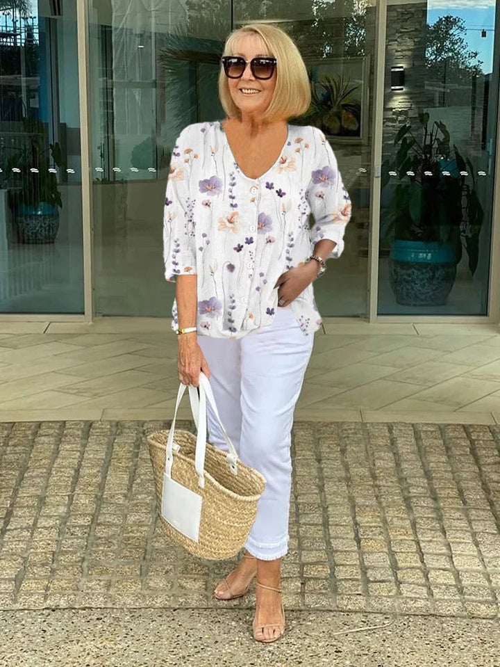 Ineke | Damesblouse met Driekwartmouwen