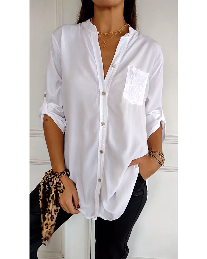 Dora | Casual Top met Paillettendetails