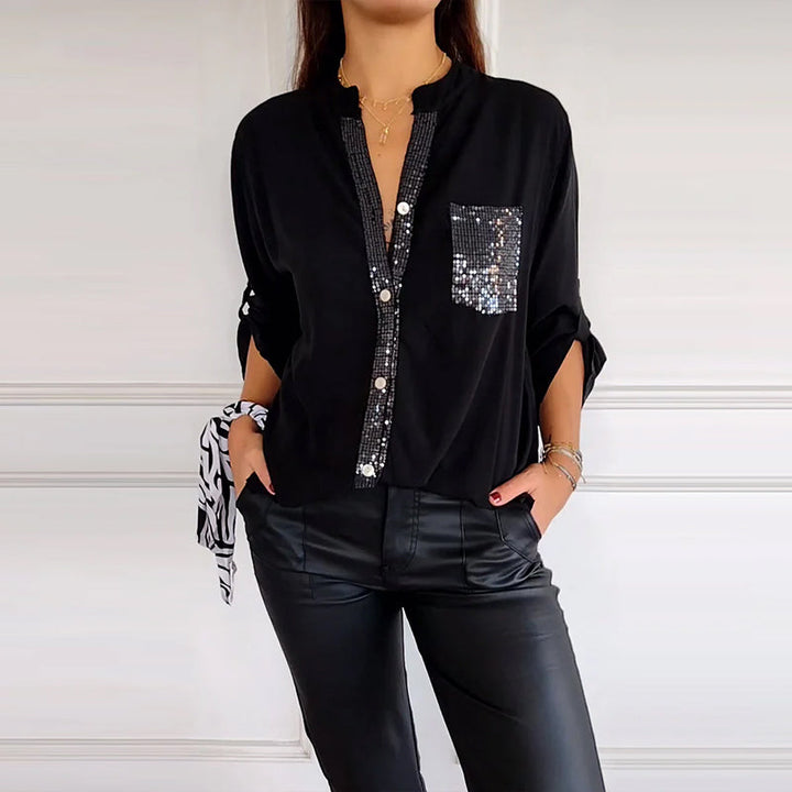 Dora | Casual Top met Paillettendetails