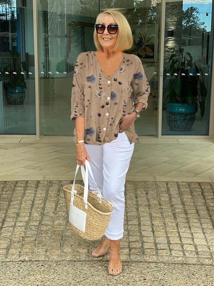 Ineke | Damesblouse met Driekwartmouwen