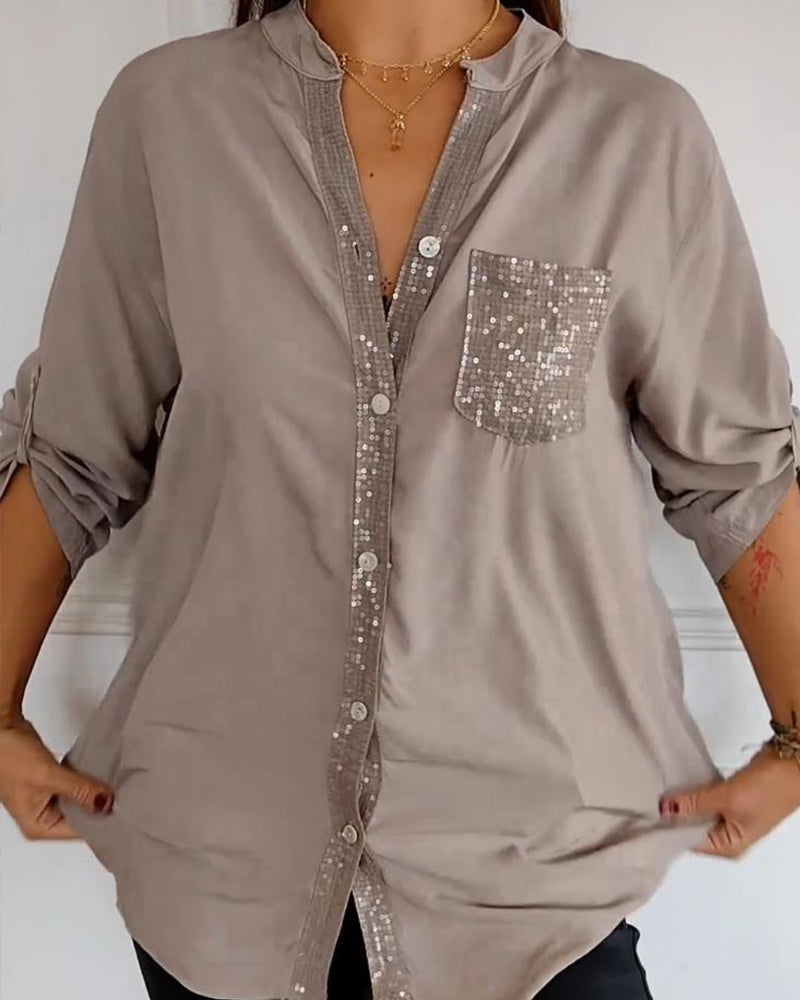 Dora | Casual Top met Paillettendetails