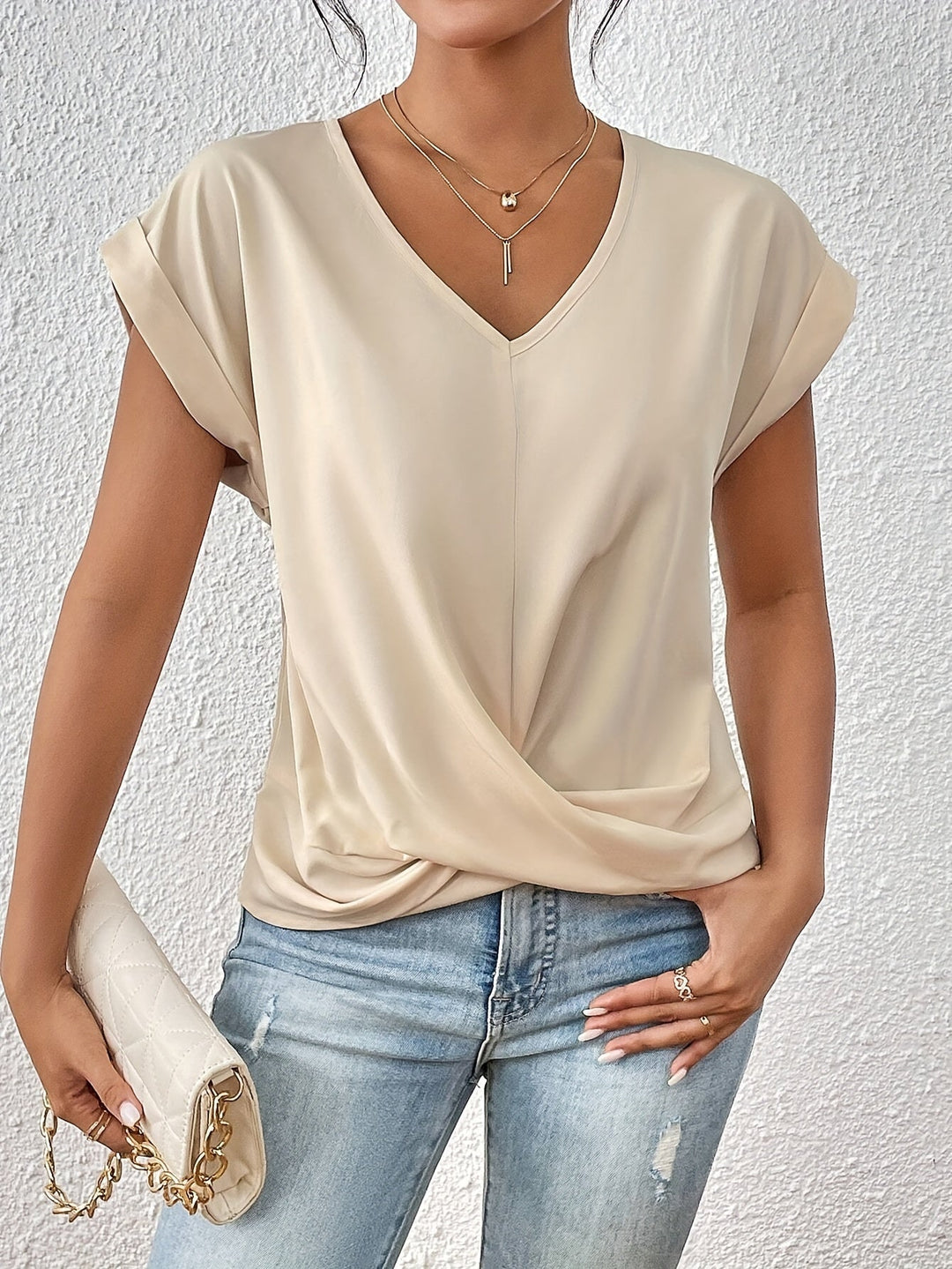 Eva | Casual T-shirt met Hartvormige Halslijn