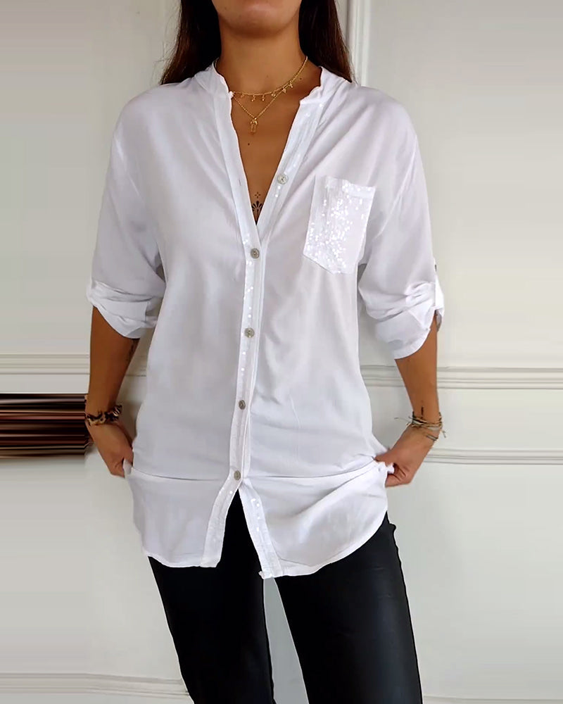 Dora | Casual Top met Paillettendetails