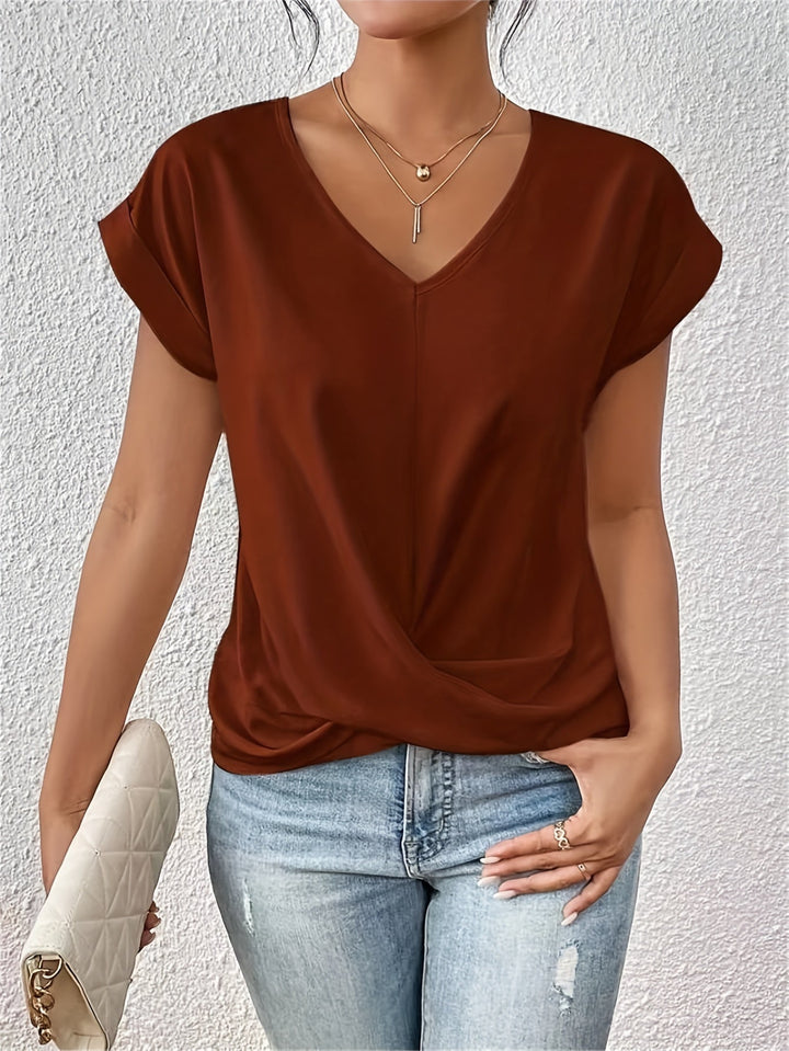 Eva | Casual T-shirt met Hartvormige Halslijn