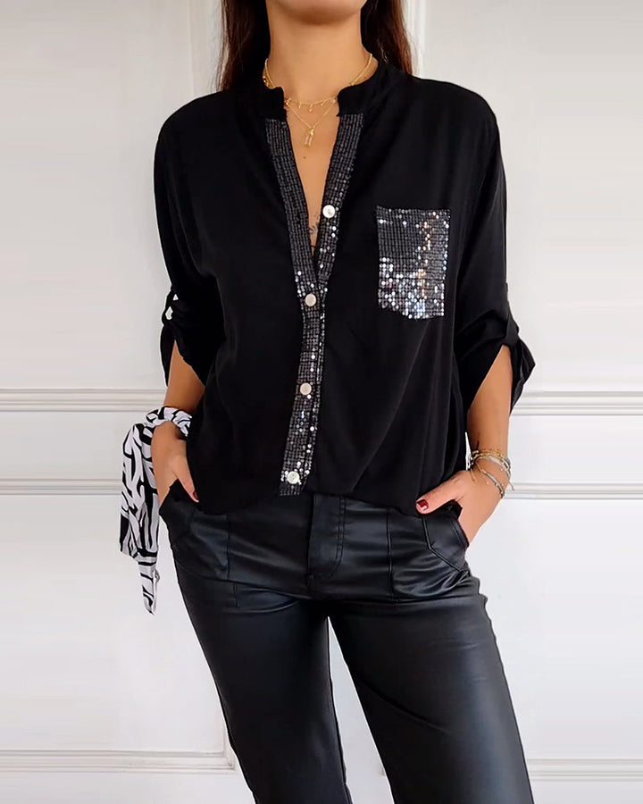 Dora | Casual Top met Paillettendetails