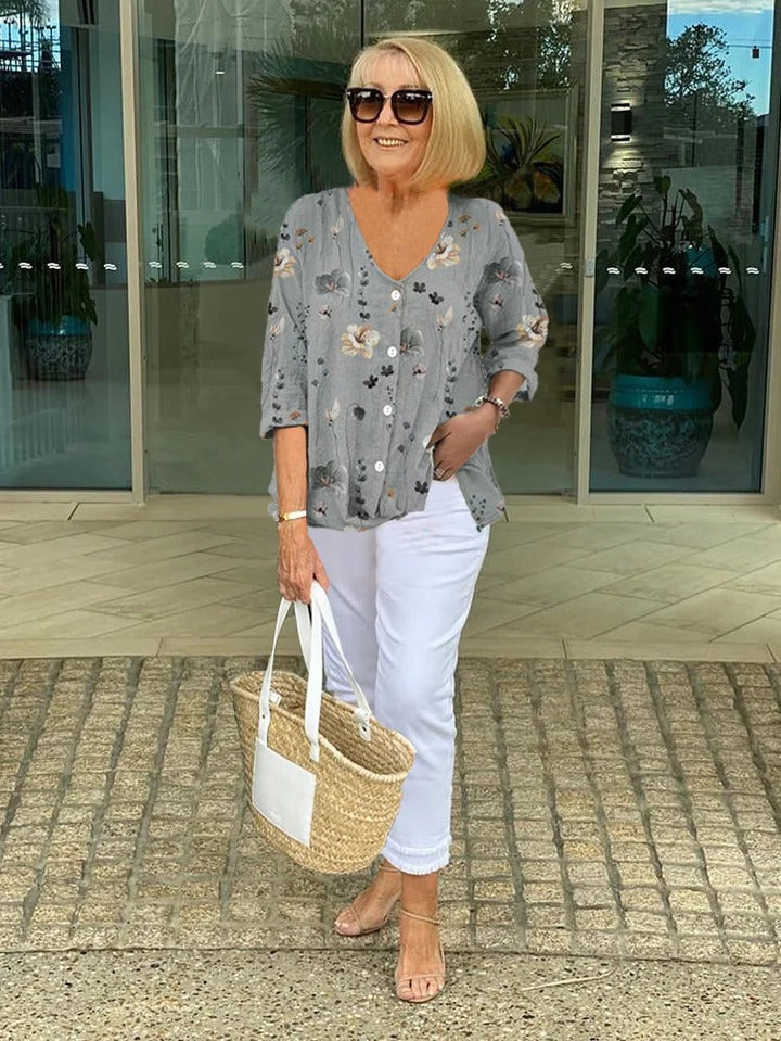Ineke | Damesblouse met Driekwartmouwen