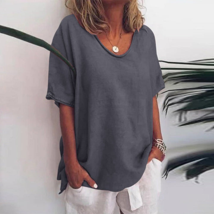 Grietje | Ruim Linnen T-shirt