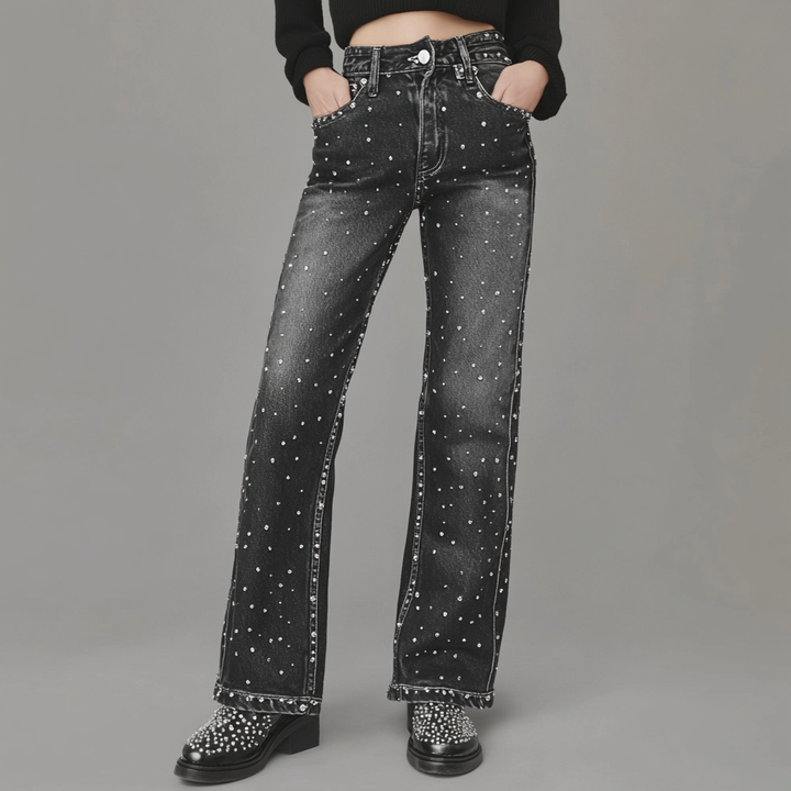 Lucia | Glitterspijkerbroek