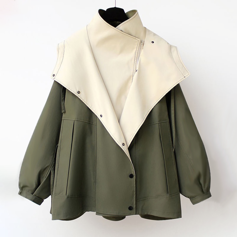 Corrie | Moderne Tweekleurige Trenchcoat
