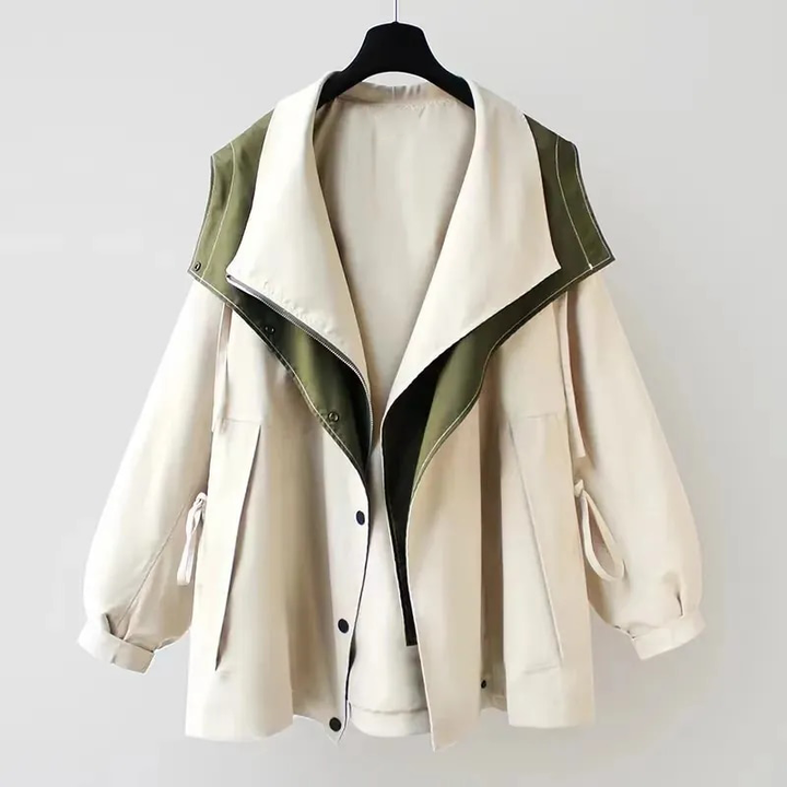 Corrie | Moderne Tweekleurige Trenchcoat