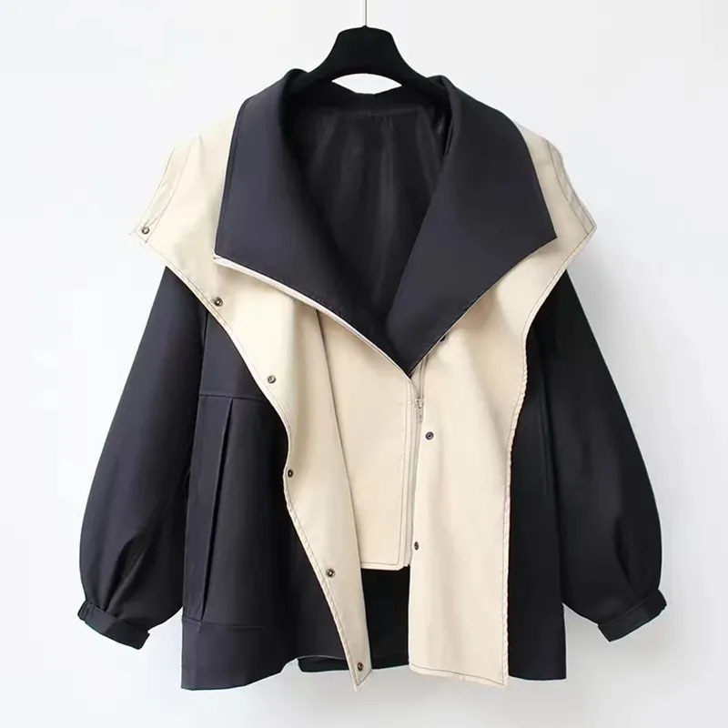 Corrie | Moderne Tweekleurige Trenchcoat