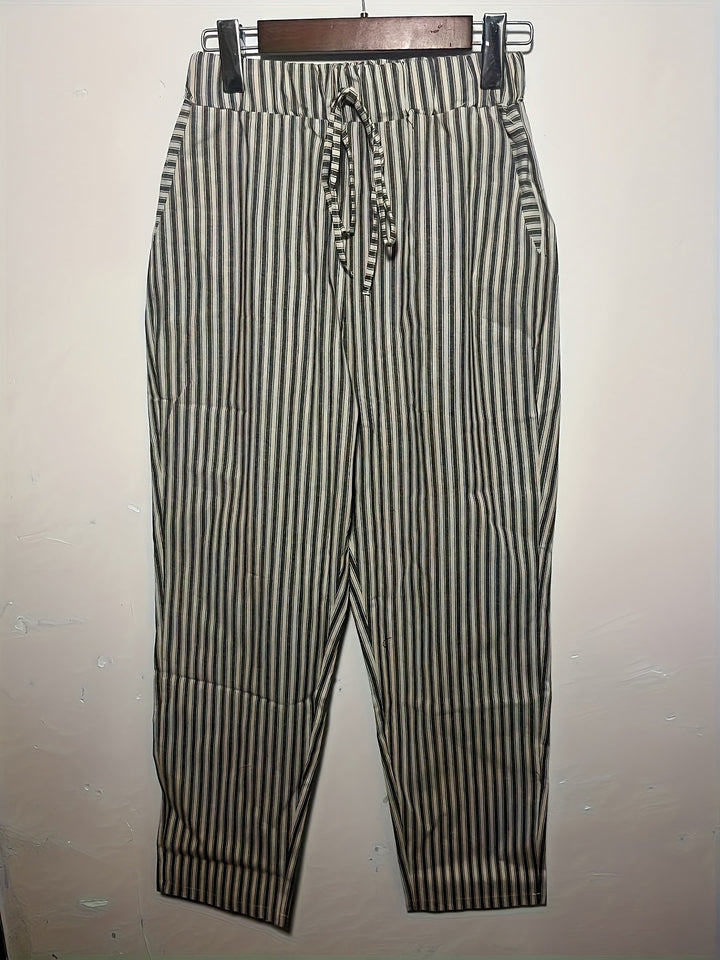 Eefje | Lichtgewicht Vrijetijdsbroek met Hoge Taille en Wijde Pijpen