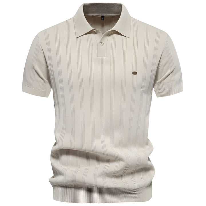 Melle | Geribbeld Herenpoloshirt
