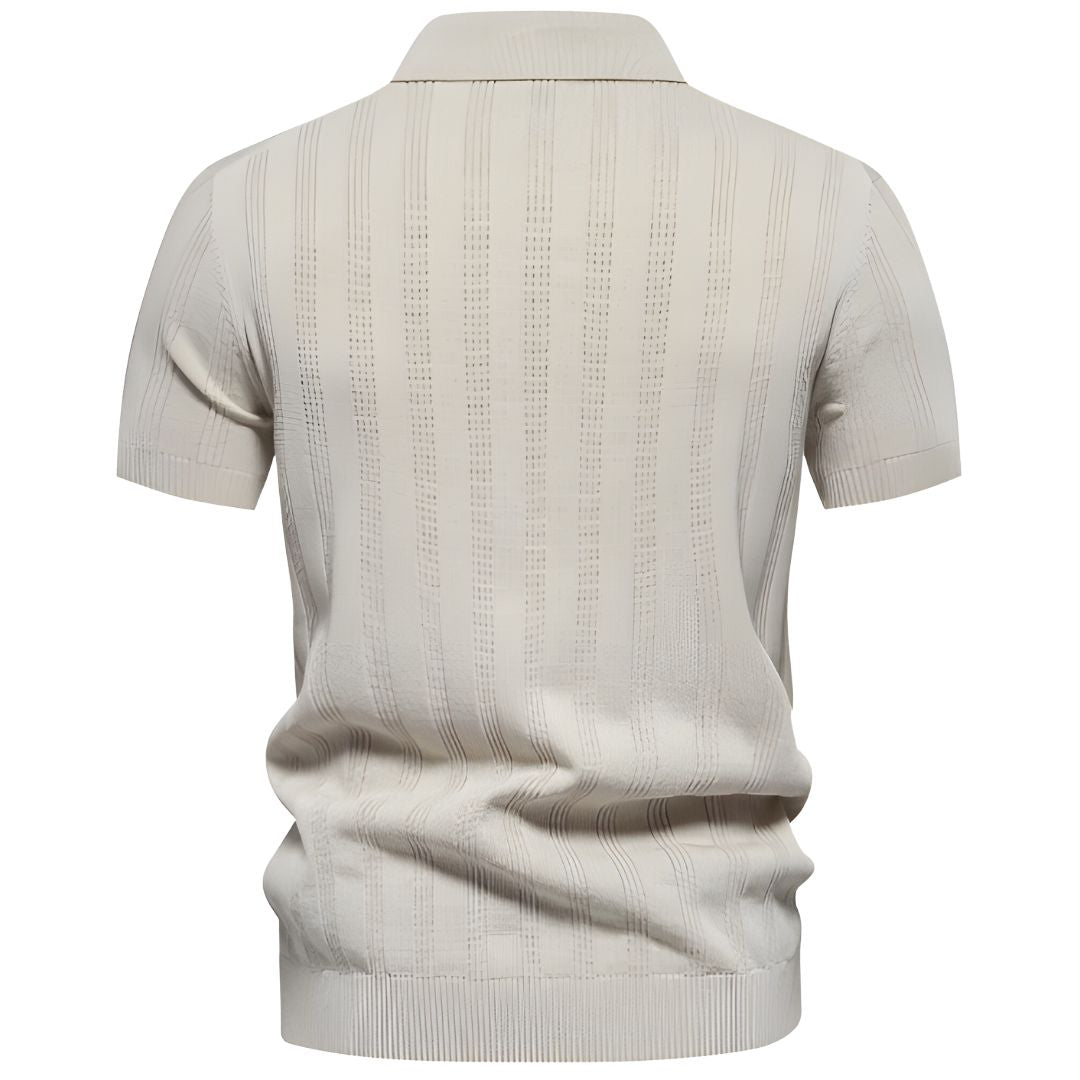 Melle | Geribbeld Herenpoloshirt