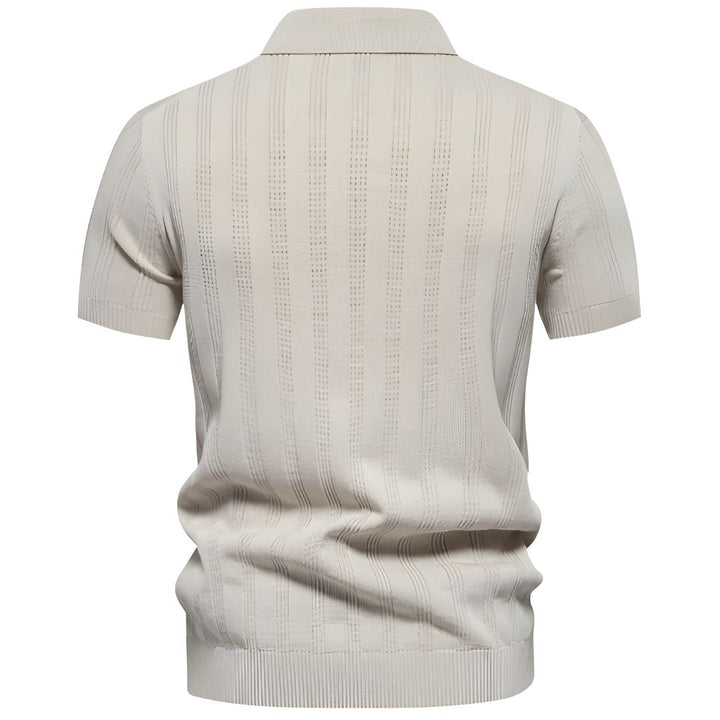 Melle | Geribbeld Herenpoloshirt