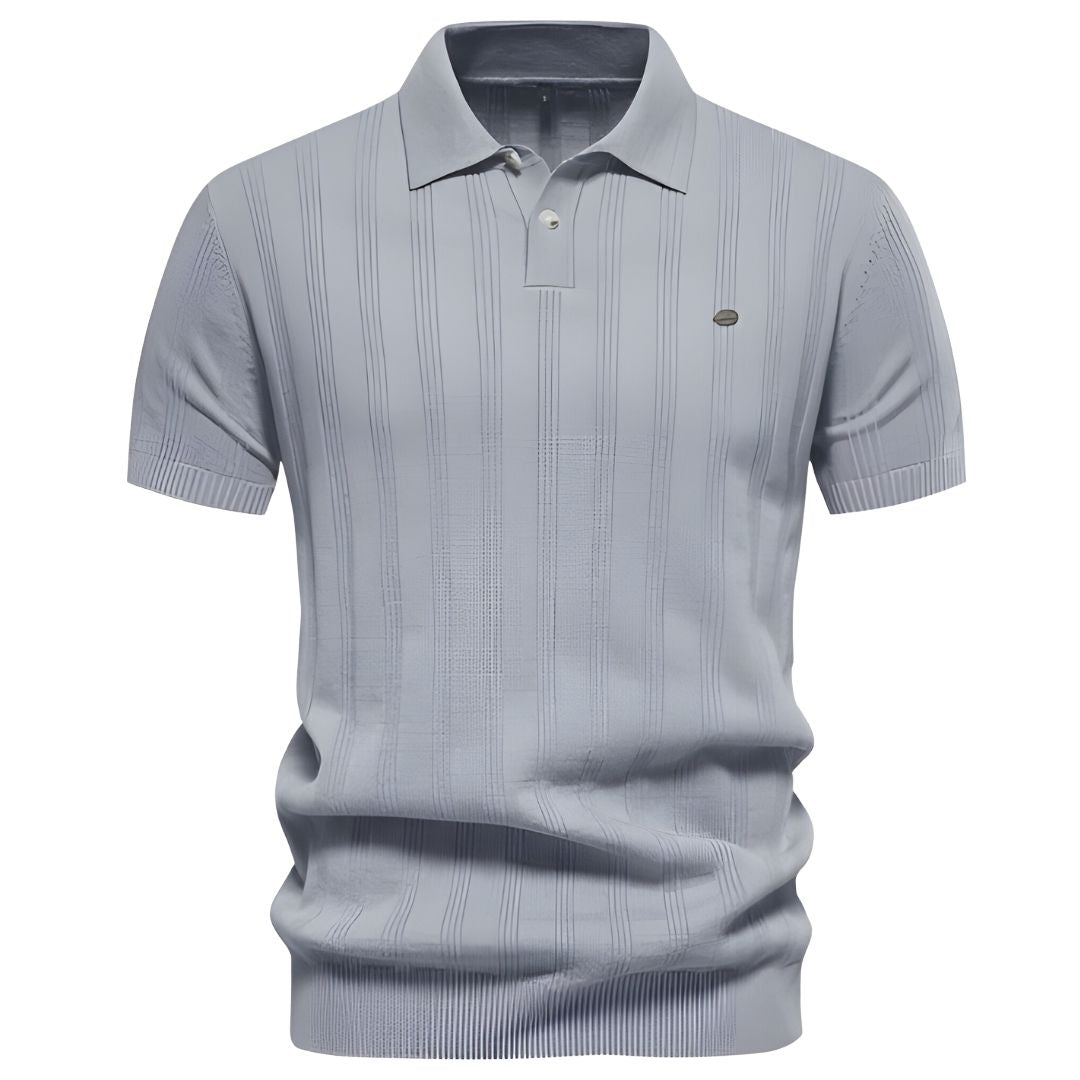 Melle | Geribbeld Herenpoloshirt