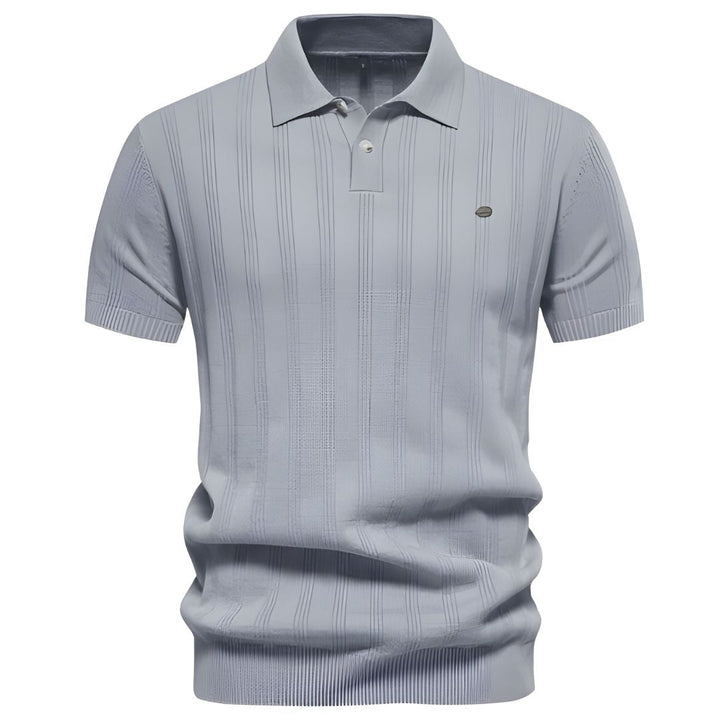 Melle | Geribbeld Herenpoloshirt