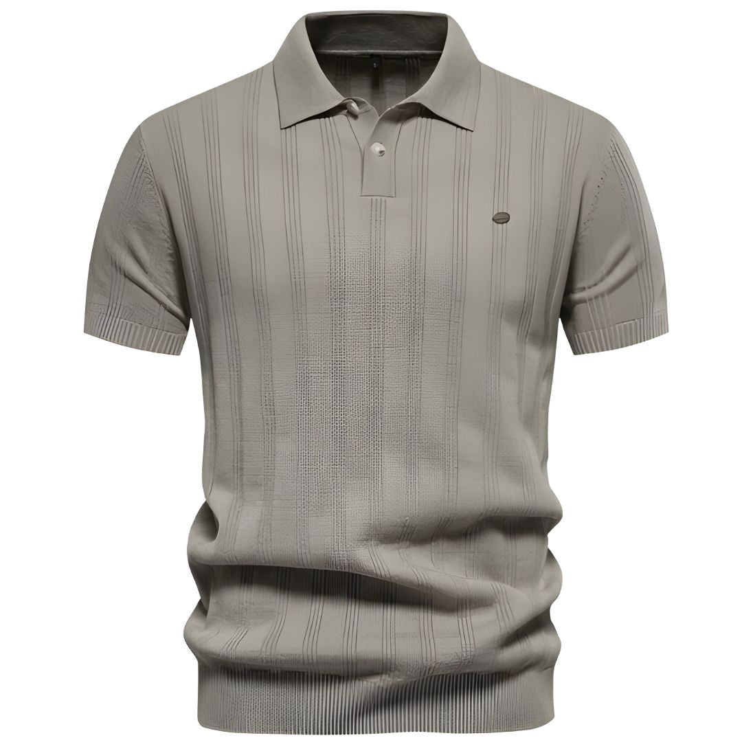 Melle | Geribbeld Herenpoloshirt