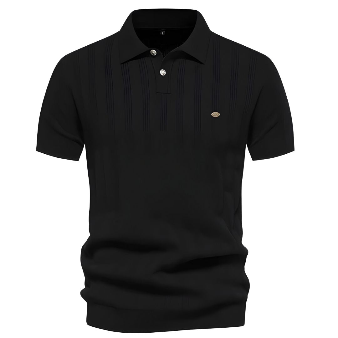 Melle | Geribbeld Herenpoloshirt