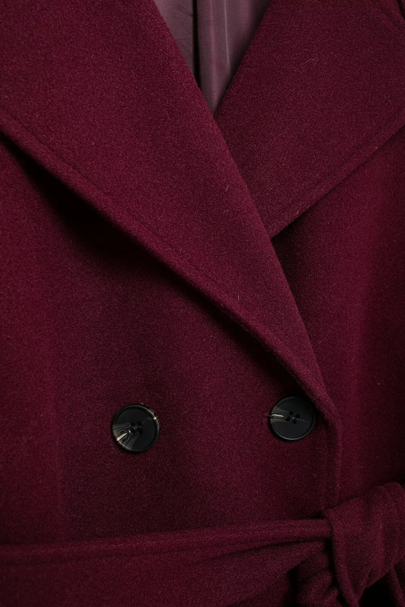 Monique | Elegante Bordeauxrode Jas