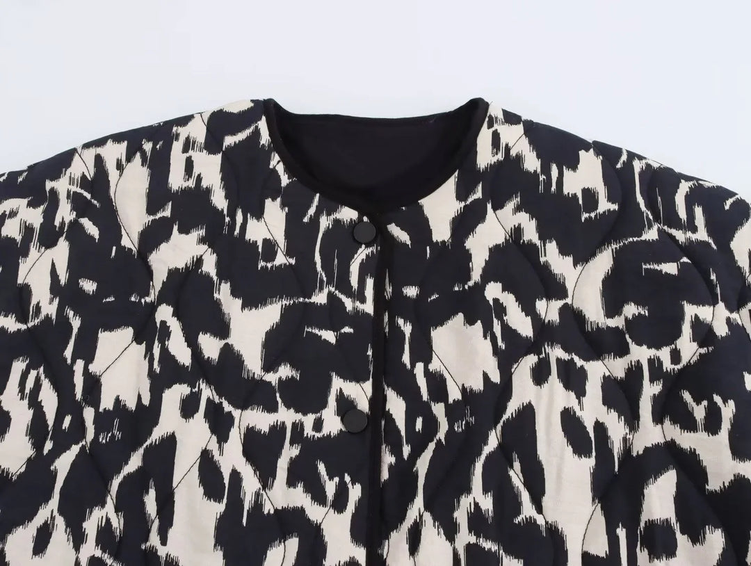 Elly | Modieuze Herfstjas met Print