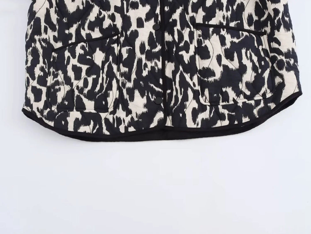 Elly | Modieuze Herfstjas met Print