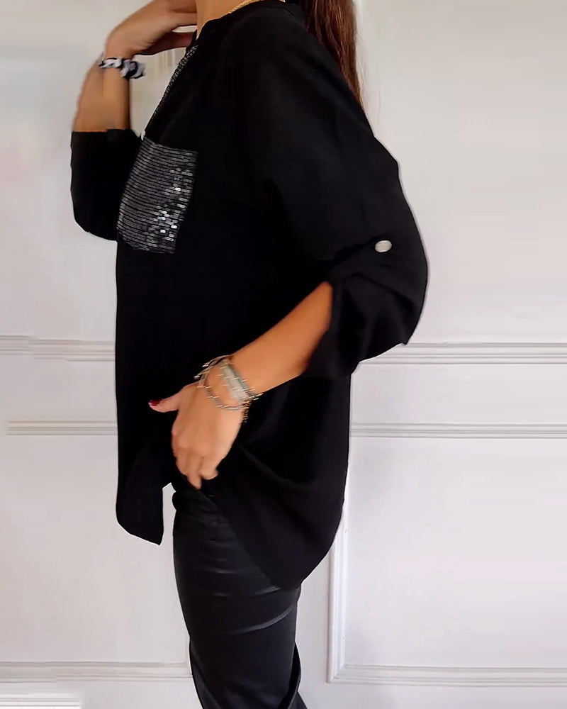 Dora | Casual Top met Paillettendetails