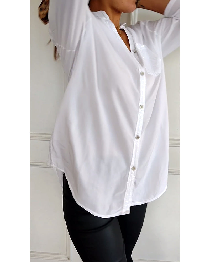 Dora | Casual Top met Paillettendetails