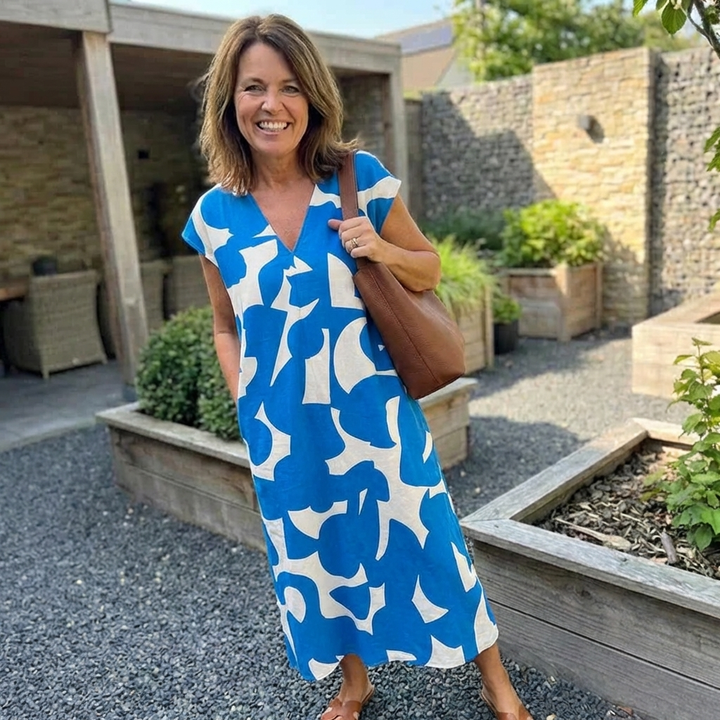 Bep | Jurk met Print en V-hals