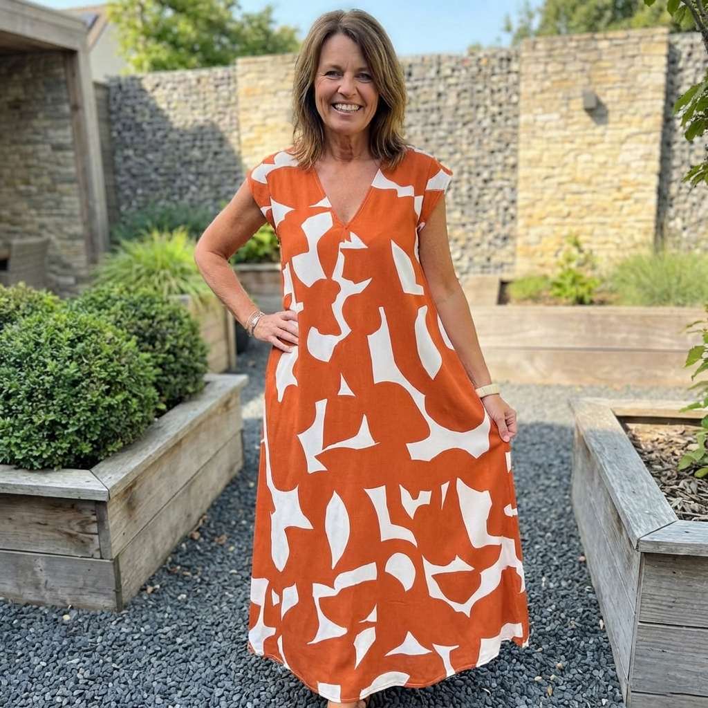 Bep | Jurk met Print en V-hals
