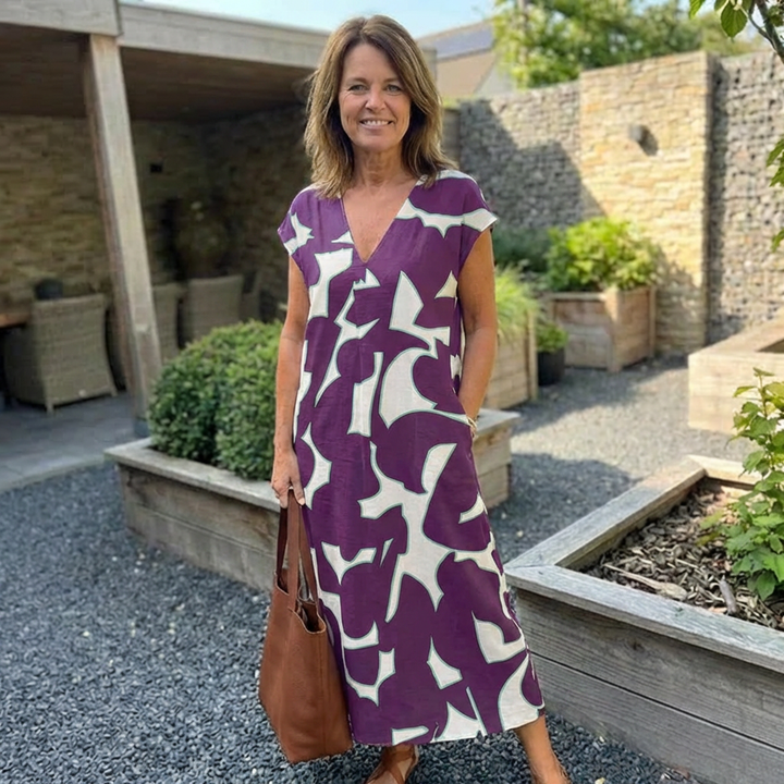 Bep | Jurk met Print en V-hals