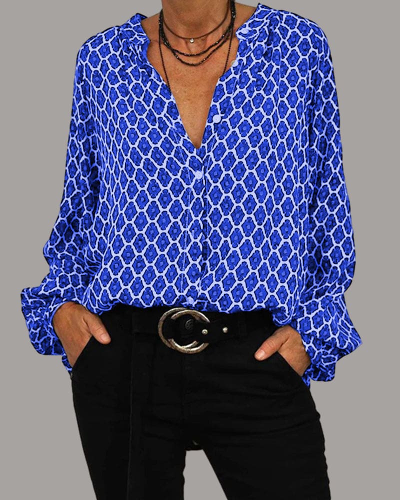 Annemiek | Ruimvallend Shirt met V-hals