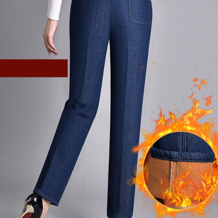 Mariska | Damesjeans met Zijzakken en Elastische Taille