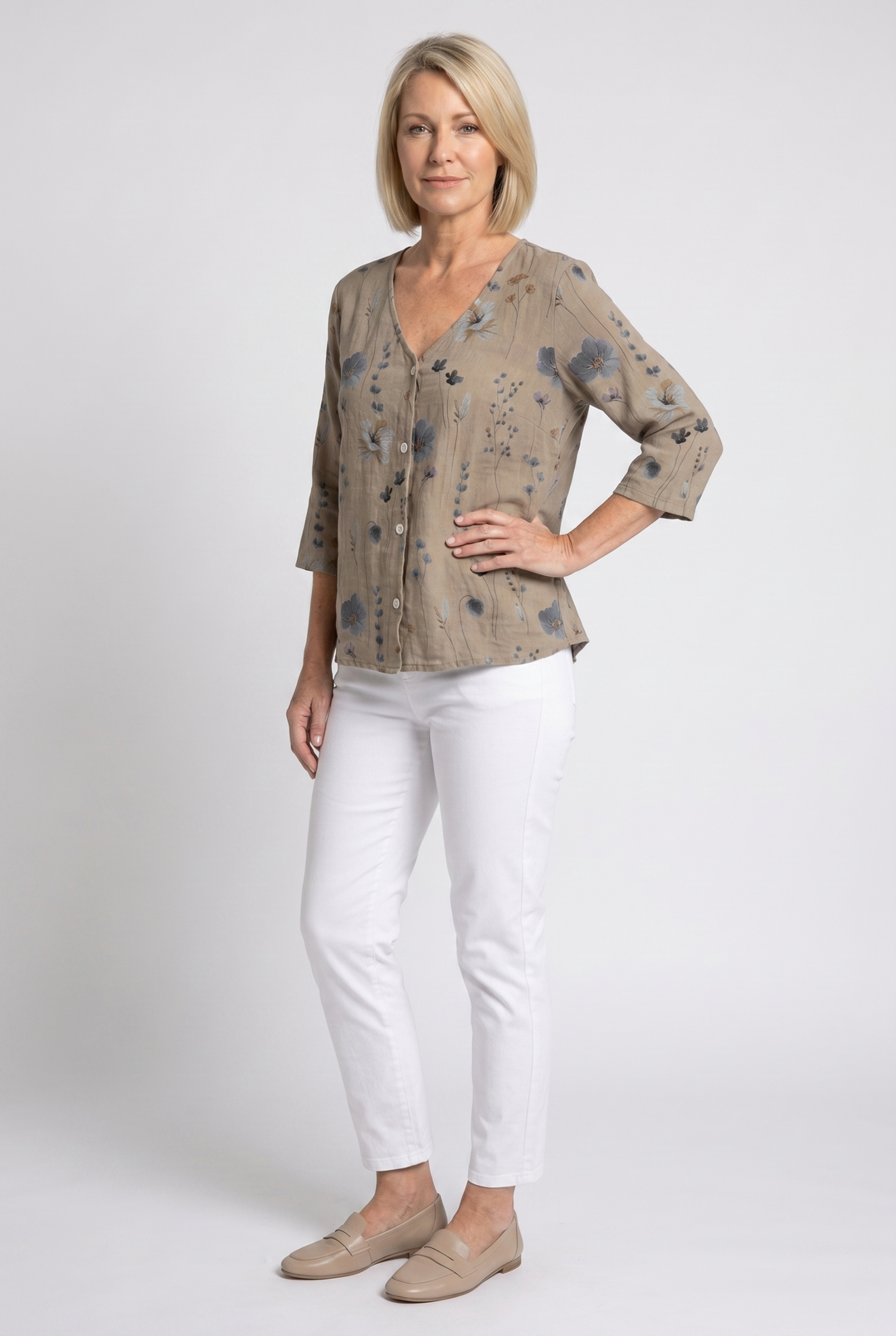 Ineke | Damesblouse met Driekwartmouwen