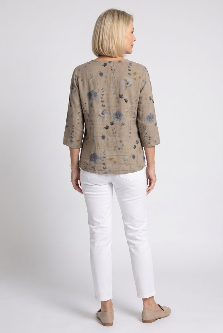 Ineke | Damesblouse met Driekwartmouwen