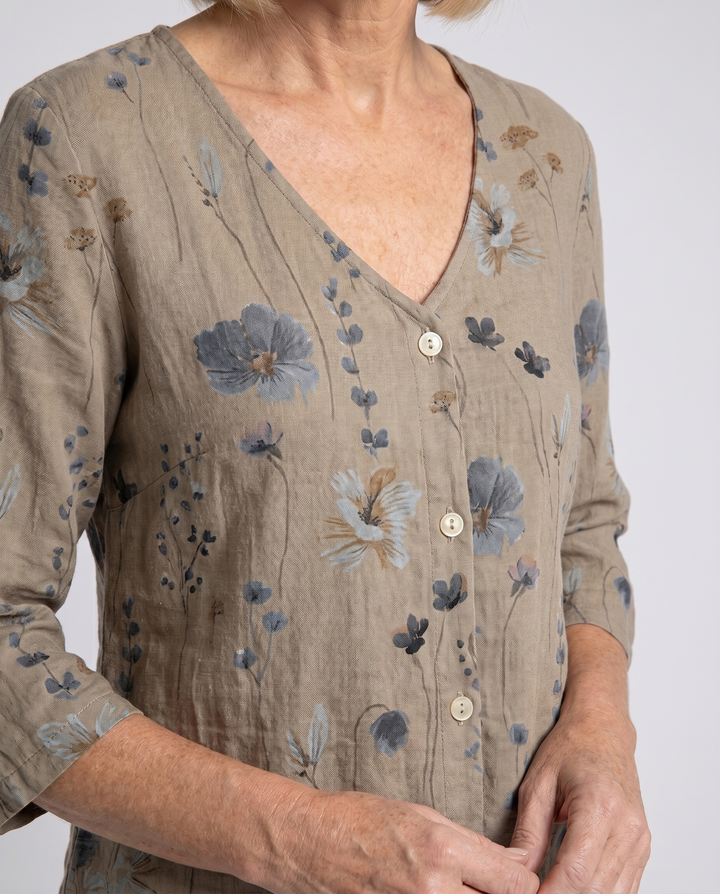 Ineke | Damesblouse met Driekwartmouwen