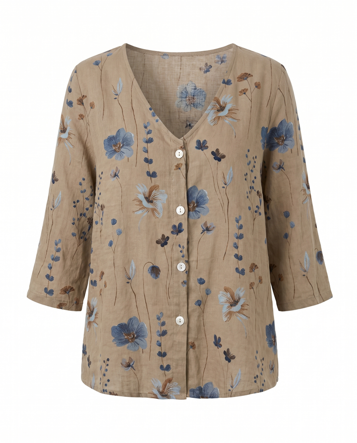 Ineke | Damesblouse met Driekwartmouwen